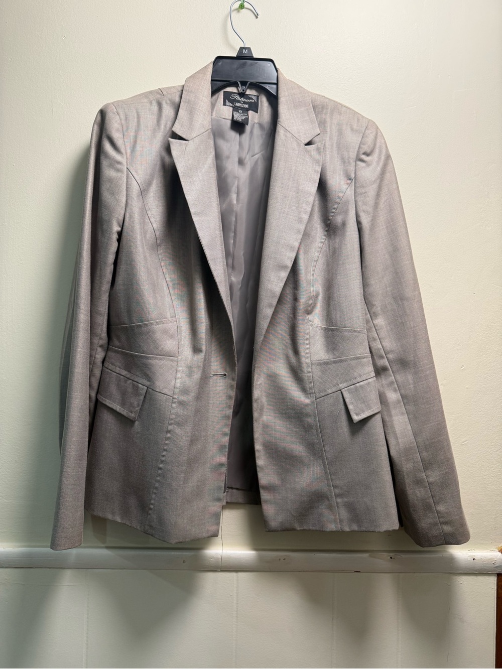 Tahari ASL Light Gray Women's Tailored Blazer